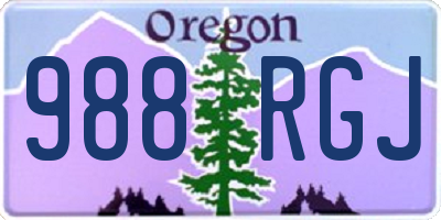 OR license plate 988RGJ