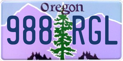 OR license plate 988RGL