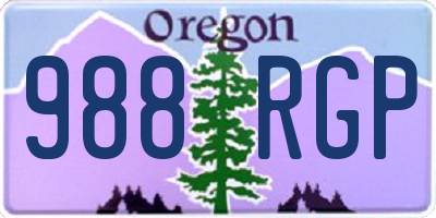 OR license plate 988RGP
