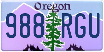 OR license plate 988RGU