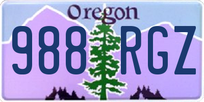 OR license plate 988RGZ