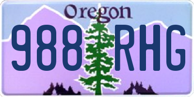 OR license plate 988RHG