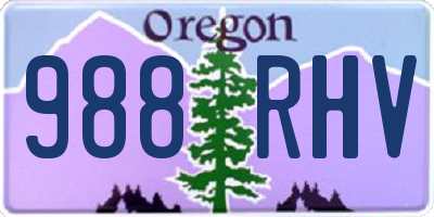 OR license plate 988RHV