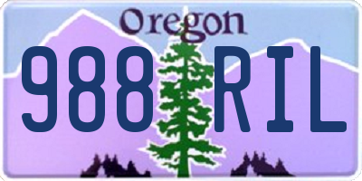 OR license plate 988RIL