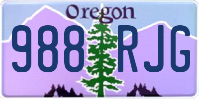 OR license plate 988RJG