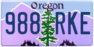 OR license plate 988RKE