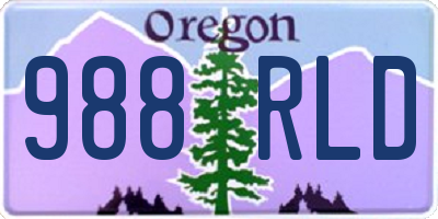 OR license plate 988RLD