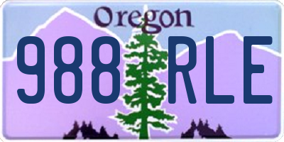 OR license plate 988RLE