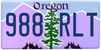 OR license plate 988RLT