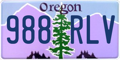 OR license plate 988RLV