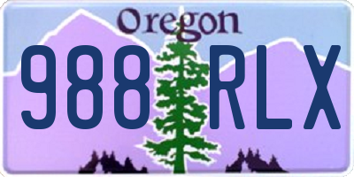 OR license plate 988RLX