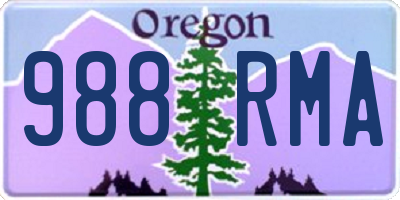 OR license plate 988RMA