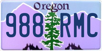 OR license plate 988RMC