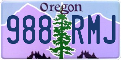 OR license plate 988RMJ