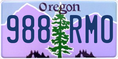 OR license plate 988RMO