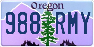 OR license plate 988RMY