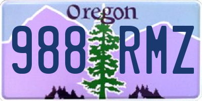 OR license plate 988RMZ