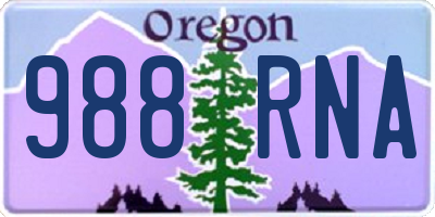 OR license plate 988RNA