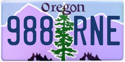 OR license plate 988RNE