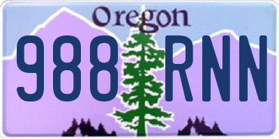OR license plate 988RNN