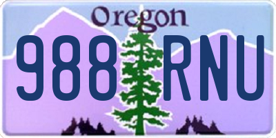 OR license plate 988RNU