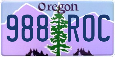 OR license plate 988ROC