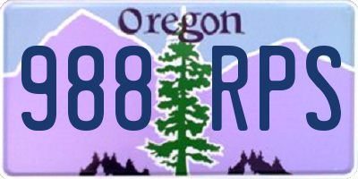 OR license plate 988RPS