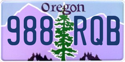 OR license plate 988RQB