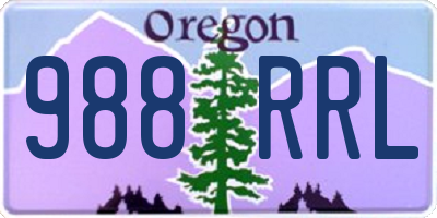 OR license plate 988RRL