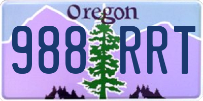 OR license plate 988RRT