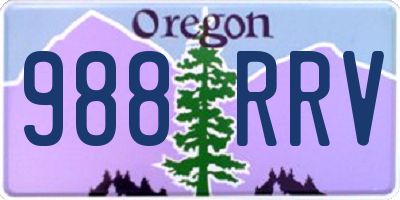 OR license plate 988RRV