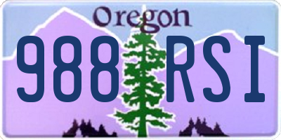 OR license plate 988RSI