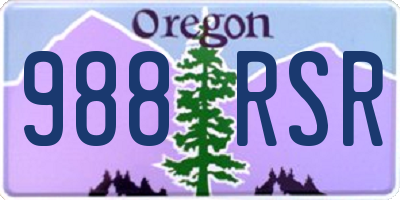 OR license plate 988RSR
