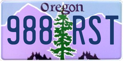 OR license plate 988RST