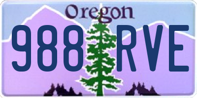 OR license plate 988RVE