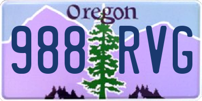 OR license plate 988RVG