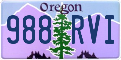 OR license plate 988RVI
