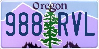 OR license plate 988RVL