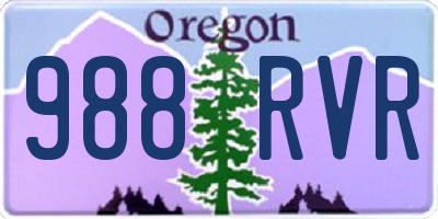 OR license plate 988RVR