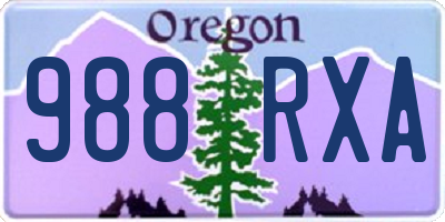 OR license plate 988RXA