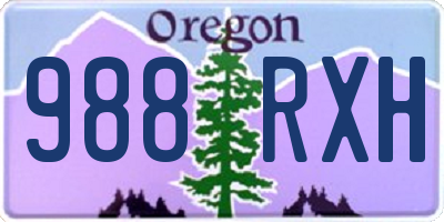 OR license plate 988RXH