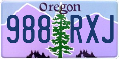 OR license plate 988RXJ