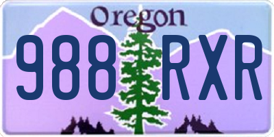 OR license plate 988RXR