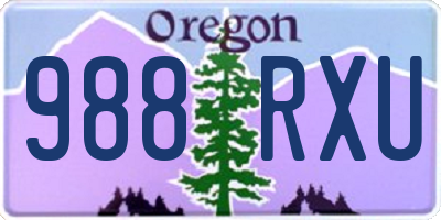 OR license plate 988RXU