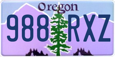 OR license plate 988RXZ