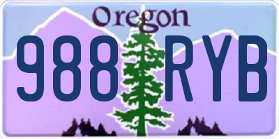OR license plate 988RYB