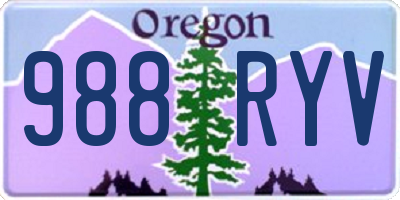 OR license plate 988RYV