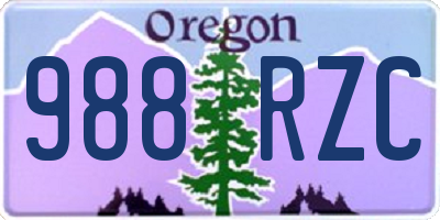 OR license plate 988RZC
