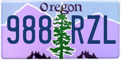 OR license plate 988RZL