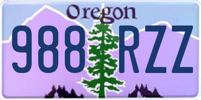 OR license plate 988RZZ